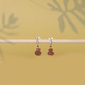 Faceted stone Earrings - Wine